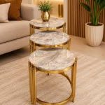3 Marble Nesting Table Set