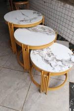 3 Marble Nesting Table Set - Image 6