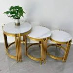3 Marble Nesting Table Set - Image 9