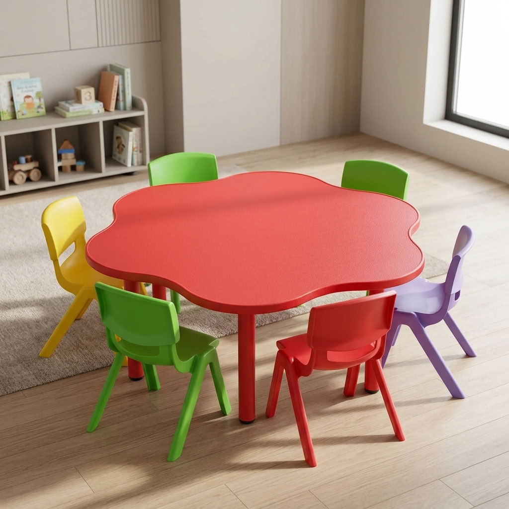 1753105490256699392 6-Seater Star Table Kids Set - Image 1